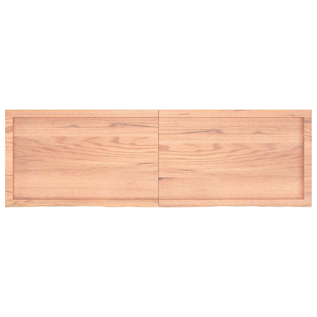 vidaXL Étagère murale marron clair 160x50x(2-4) cm Bois de chêne massif traité