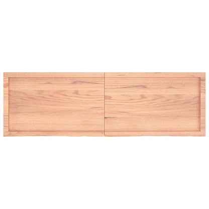 vidaXL Étagère murale marron clair 160x50x(2-4) cm Bois de chêne massif traité