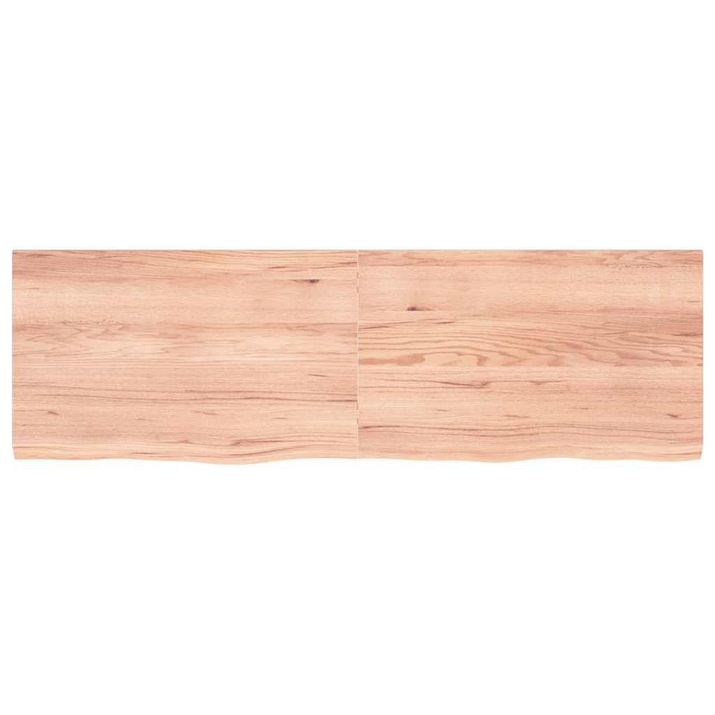 vidaXL Étagère murale marron clair 160x50x(2-4) cm Bois de chêne massif traité