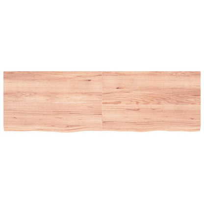 vidaXL Étagère murale marron clair 160x50x(2-4) cm Bois de chêne massif traité