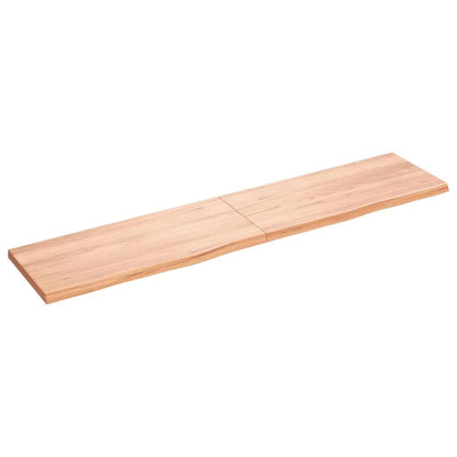 vidaXL Wandregal Hellbraun 180x40x(2-4) cm Massivholz Eiche Behandelt