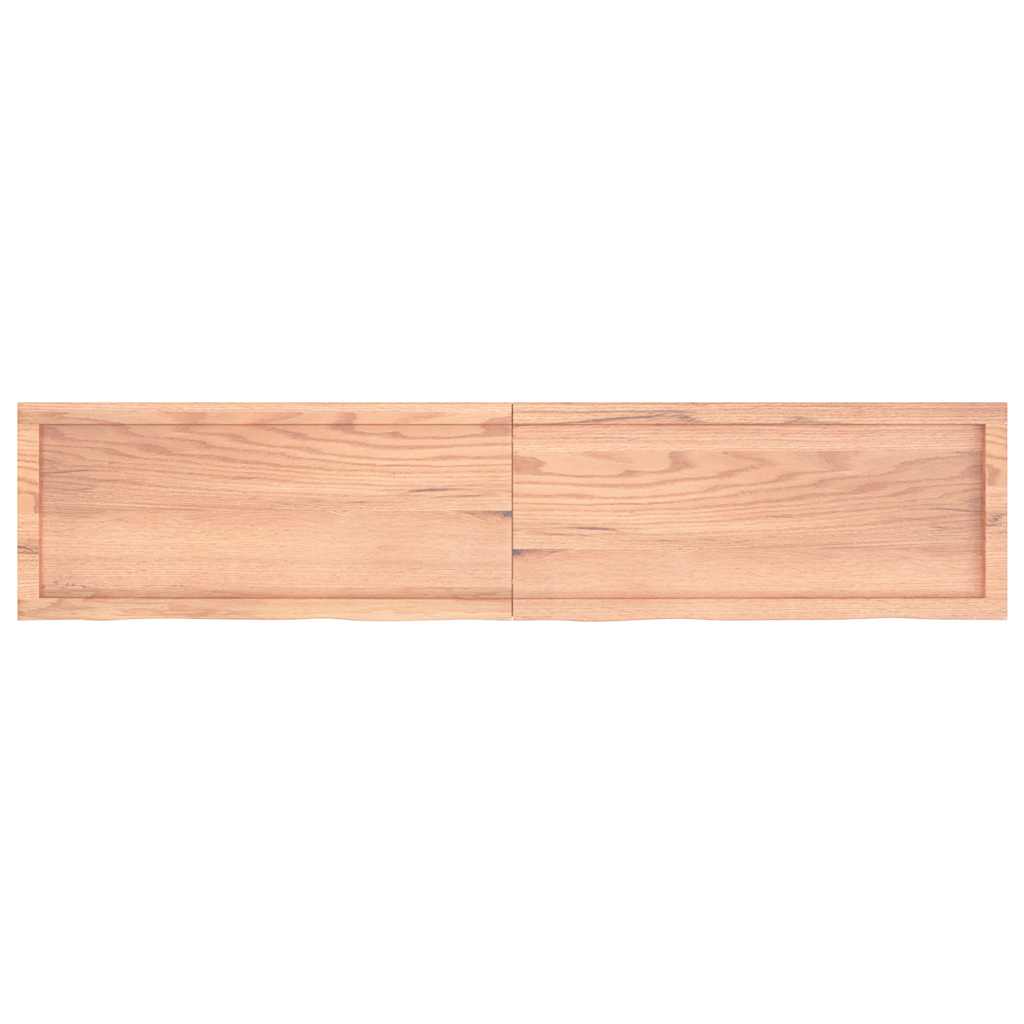 vidaXL Wandregal Hellbraun 180x40x(2-4) cm Massivholz Eiche Behandelt