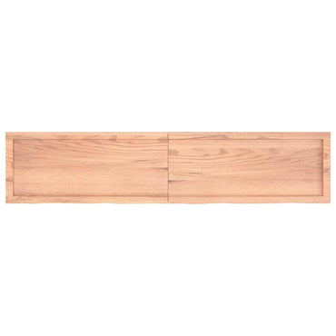 vidaXL Wandregal Hellbraun 180x40x(2-4) cm Massivholz Eiche Behandelt