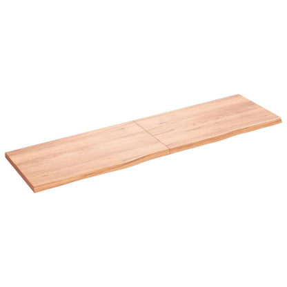 vidaXL Étagère murale marron clair 180x50x(2-4) cm bois de chêne massif traité