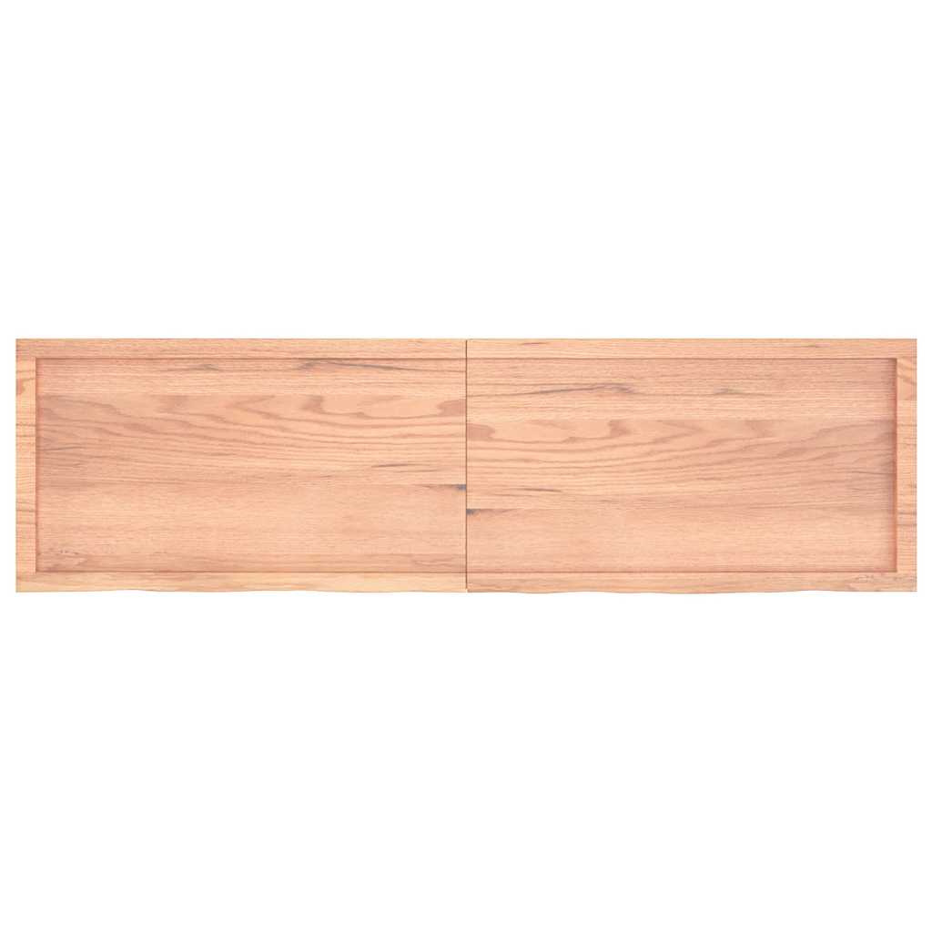 vidaXL Étagère murale marron clair 180x50x(2-4) cm bois de chêne massif traité