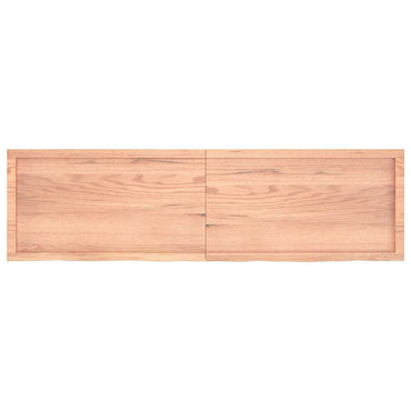 vidaXL Étagère murale marron clair 180x50x(2-4) cm bois de chêne massif traité