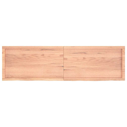 vidaXL Étagère murale marron clair 180x50x(2-4) cm bois de chêne massif traité