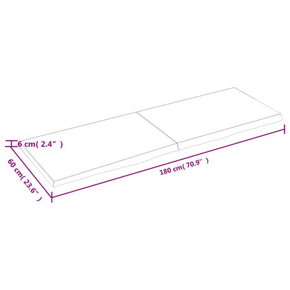 vidaXL Wandregal Hellbraun 180x60x(2-6) cm Massivholz Eiche Behandelt