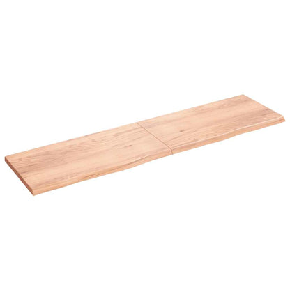 vidaXL Wandregal Hellbraun 200x50x(2-4) cm Massivholz Eiche Behandelt