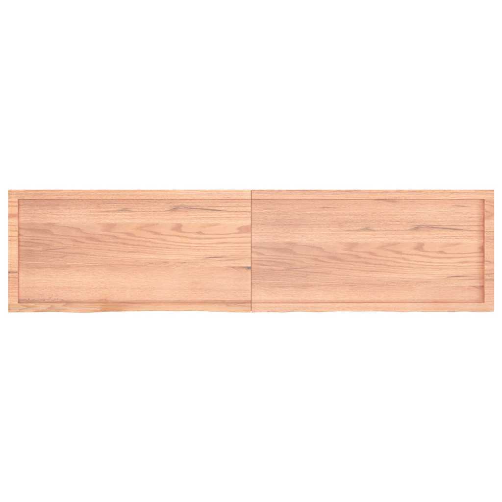 vidaXL Wandregal Hellbraun 200x50x(2-4) cm Massivholz Eiche Behandelt
