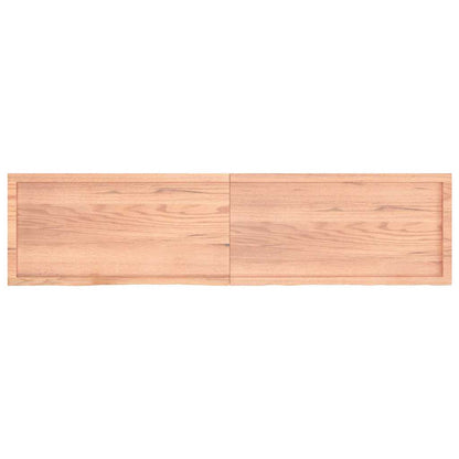 vidaXL Wandregal Hellbraun 200x50x(2-4) cm Massivholz Eiche Behandelt