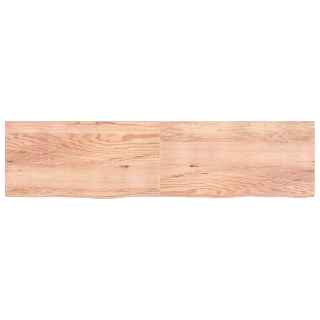 vidaXL Wandregal Hellbraun 200x50x(2-4) cm Massivholz Eiche Behandelt