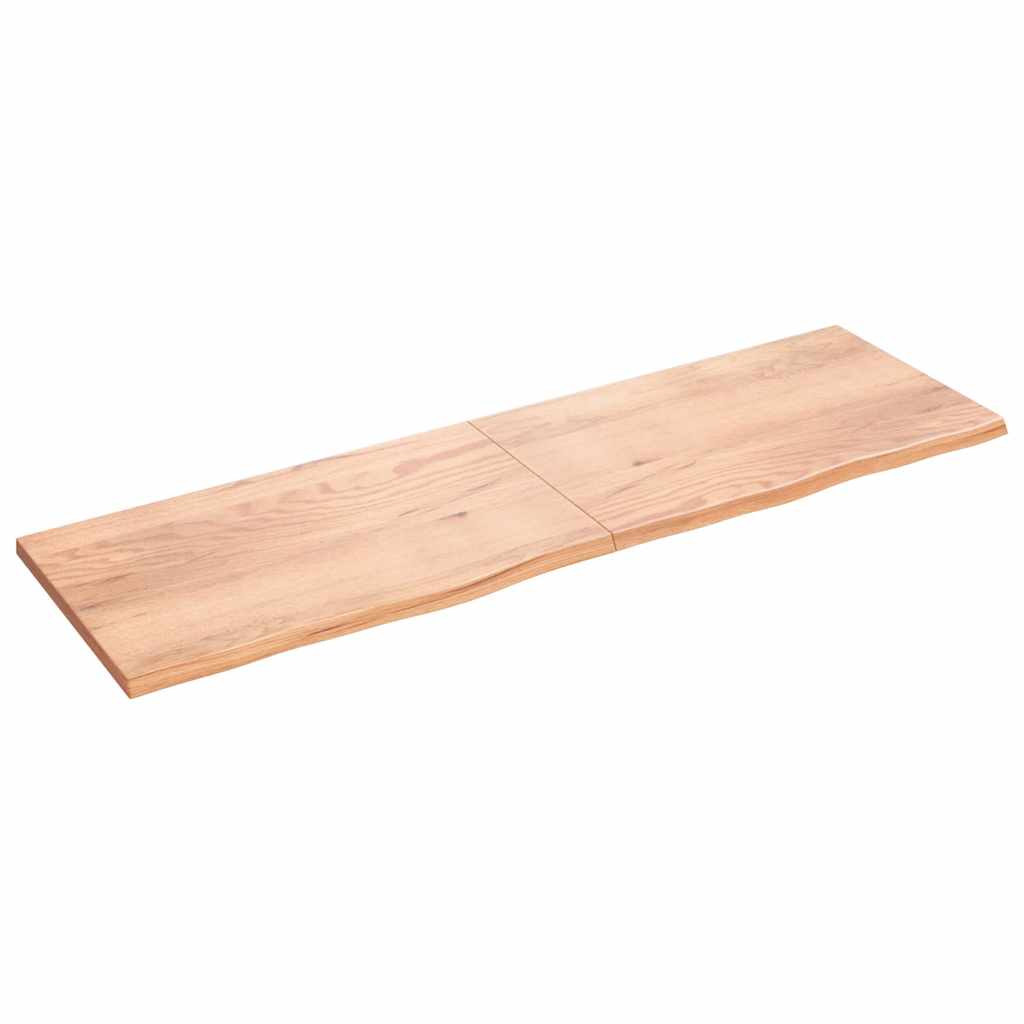 vidaXL Wandregal Hellbraun 200x60x(2-4) cm Massivholz Eiche Behandelt