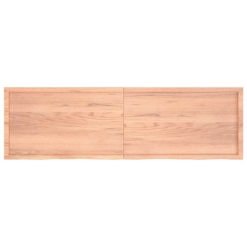 vidaXL Wandregal Hellbraun 200x60x(2-4) cm Massivholz Eiche Behandelt