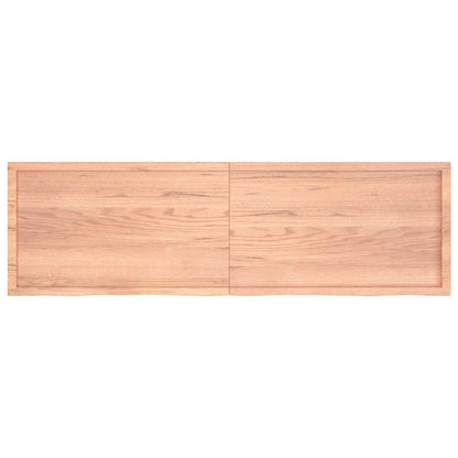 vidaXL Wandregal Hellbraun 200x60x(2-4) cm Massivholz Eiche Behandelt