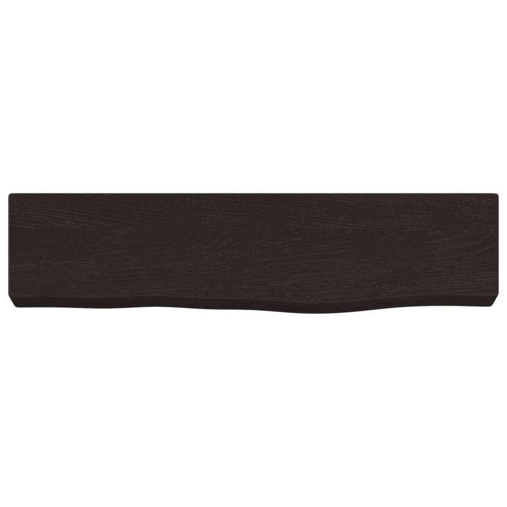 vidaXL Wandregal Dunkelbraun 40x10x4 cm Massivholz Eiche Behandelt