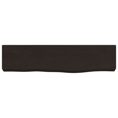 vidaXL Wandregal Dunkelbraun 40x10x4 cm Massivholz Eiche Behandelt