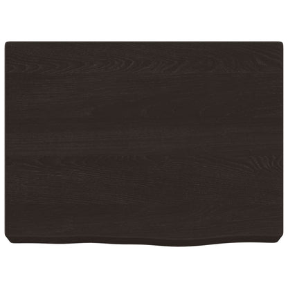 vidaXL Wandregal Dunkelbraun 40x30x(2-4) cm Massivholz Eiche Behandelt