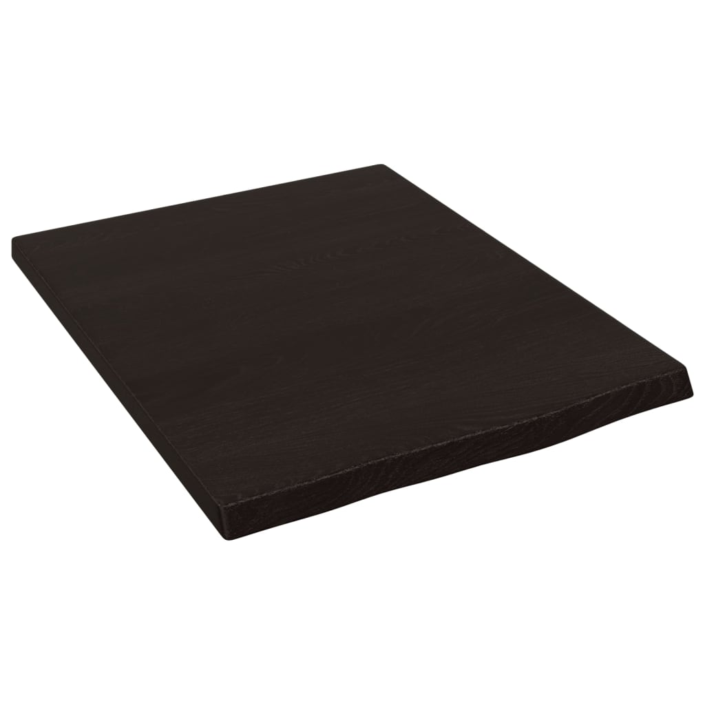 vidaXL Wandregal Dunkelbraun 40x50x2 cm Massivholz Eiche Behandelt