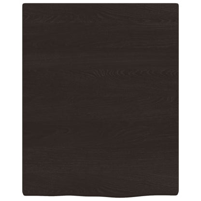 vidaXL Wandregal Dunkelbraun 40x50x2 cm Massivholz Eiche Behandelt