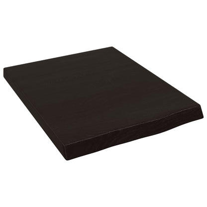 vidaXL Wandregal Dunkelbraun 40x50x(2-4) cm Massivholz Eiche Behandelt