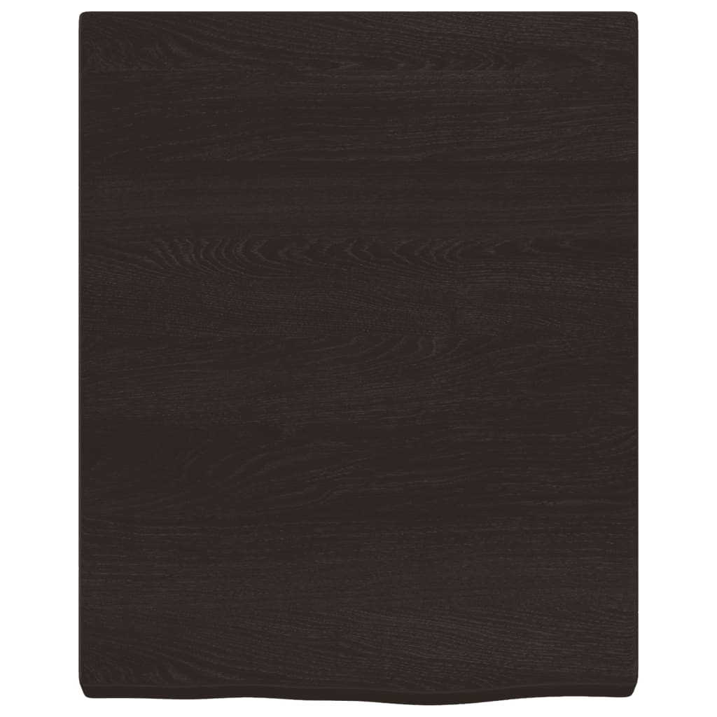 vidaXL Wandregal Dunkelbraun 40x50x(2-4) cm Massivholz Eiche Behandelt
