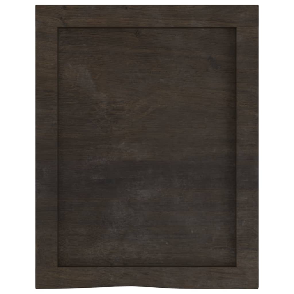 vidaXL Wandregal Dunkelbraun 40x50x(2-4) cm Massivholz Eiche Behandelt