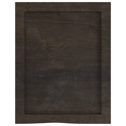 vidaXL Wandregal Dunkelbraun 40x50x(2-4) cm Massivholz Eiche Behandelt