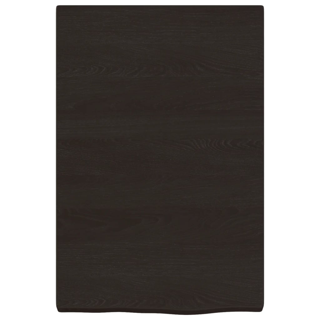 vidaXL Wandregal Dunkelbraun 40x60x(2-4) cm Massivholz Eiche Behandelt