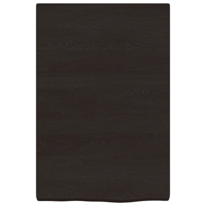 vidaXL Wandregal Dunkelbraun 40x60x(2-4) cm Massivholz Eiche Behandelt