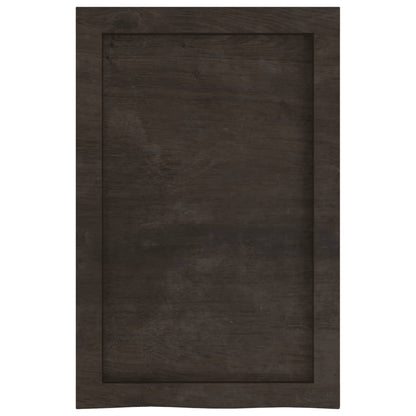 vidaXL Wandregal Dunkelbraun 40x60x(2-4) cm Massivholz Eiche Behandelt