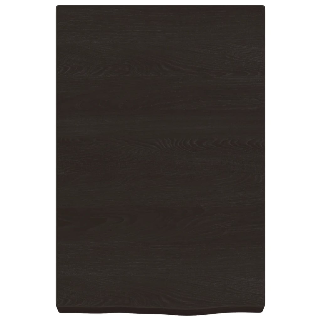 vidaXL Wandregal Dunkelbraun 40x60x(2-6) cm Massivholz Eiche Behandelt
