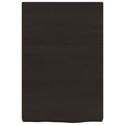 vidaXL Wandregal Dunkelbraun 40x60x(2-6) cm Massivholz Eiche Behandelt
