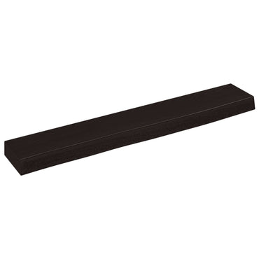 vidaXL Wandregal Dunkelbraun 60x10x4 cm Massivholz Eiche Behandelt
