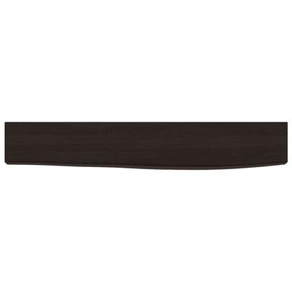 vidaXL Wandregal Dunkelbraun 60x10x4 cm Massivholz Eiche Behandelt