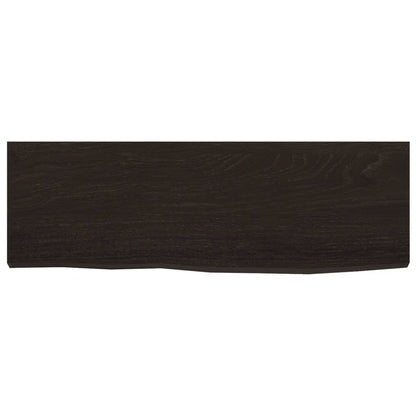 vidaXL Wandregal Dunkelbraun 60x20x2 cm Massivholz Eiche Behandelt