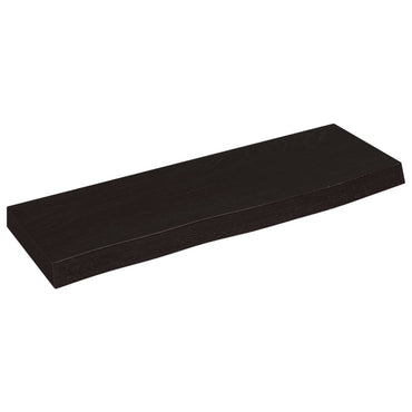 vidaXL Wandregal Dunkelbraun 60x20x4 cm Massivholz Eiche Behandelt