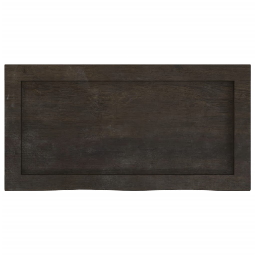 vidaXL Wandregal Dunkelbraun 60x30x(2-4) cm Massivholz Eiche Behandelt