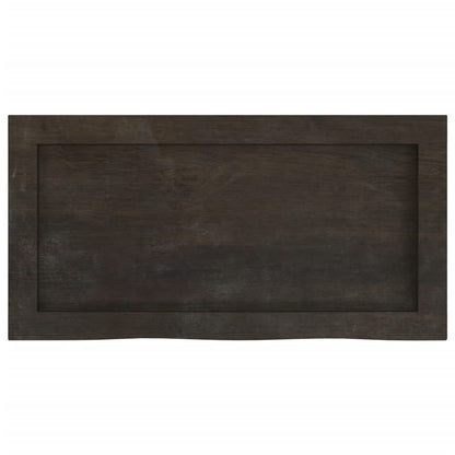 vidaXL Wandregal Dunkelbraun 60x30x(2-4) cm Massivholz Eiche Behandelt