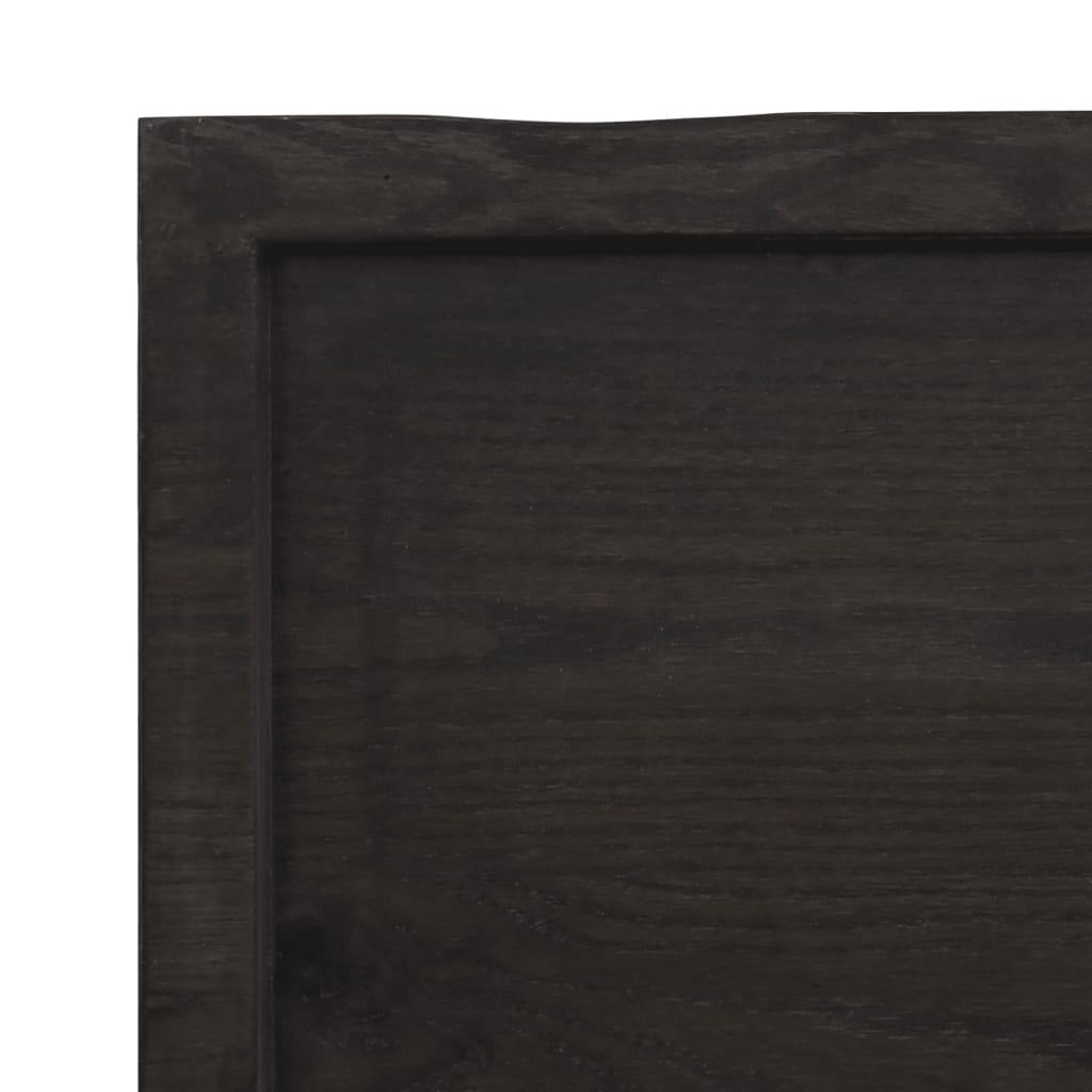 vidaXL Wandregal Dunkelbraun 60x30x(2-4) cm Massivholz Eiche Behandelt