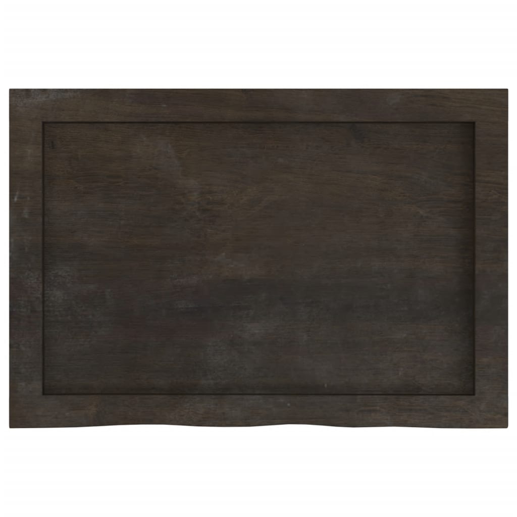 vidaXL Wandregal Dunkelbraun 60x40x(2-4) cm Massivholz Eiche Behandelt