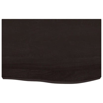 vidaXL Wandregal Dunkelbraun 60x40x(2-6) cm Massivholz Eiche Behandelt