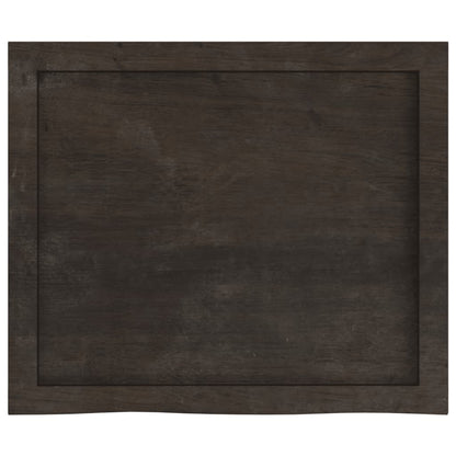 vidaXL Wandregal Dunkelbraun 60x50x(2-4) cm Massivholz Eiche Behandelt