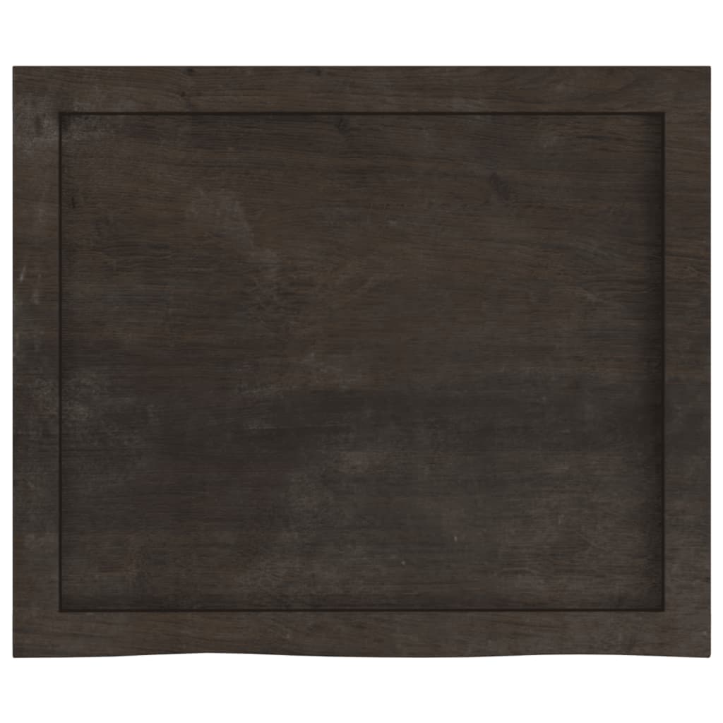 vidaXL Wandregal Dunkelbraun 60x50x(2-6) cm Massivholz Eiche Behandelt