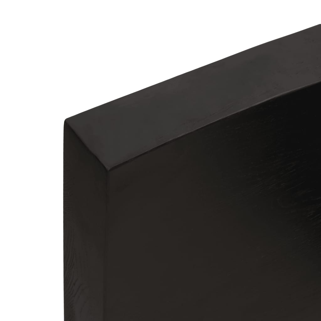 vidaXL Wandregal Dunkelbraun 60x50x(2-6) cm Massivholz Eiche Behandelt