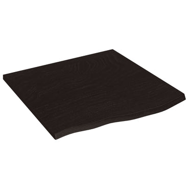 vidaXL Wandregal Dunkelbraun 60x60x2 cm Massivholz Eiche Behandelt