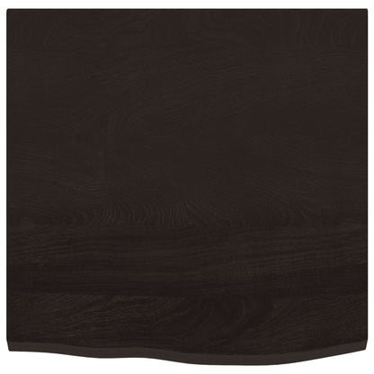 vidaXL Wandregal Dunkelbraun 60x60x2 cm Massivholz Eiche Behandelt
