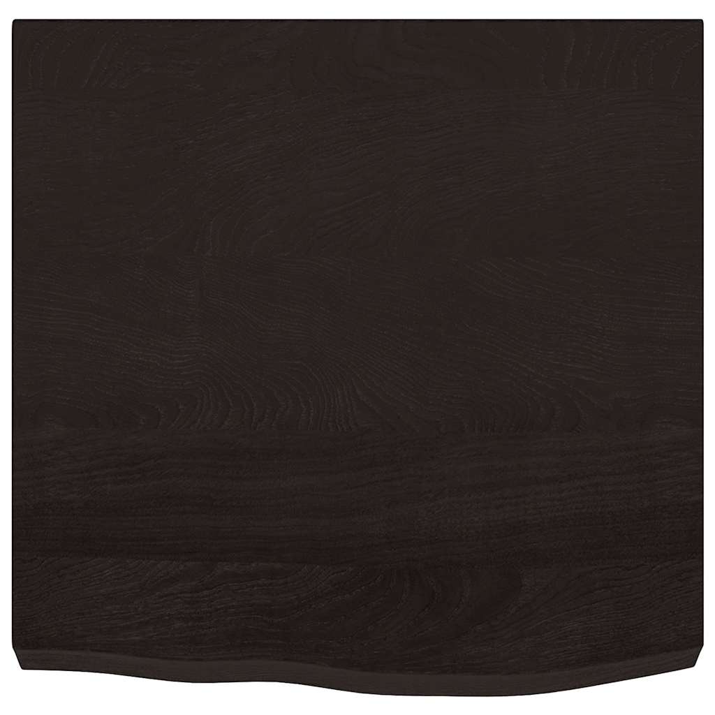 vidaXL Wandregal Dunkelbraun 60x60x(2-6) cm Massivholz Eiche Behandelt