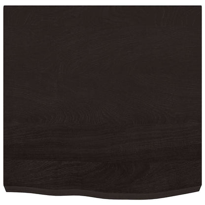 vidaXL Wandregal Dunkelbraun 60x60x(2-6) cm Massivholz Eiche Behandelt