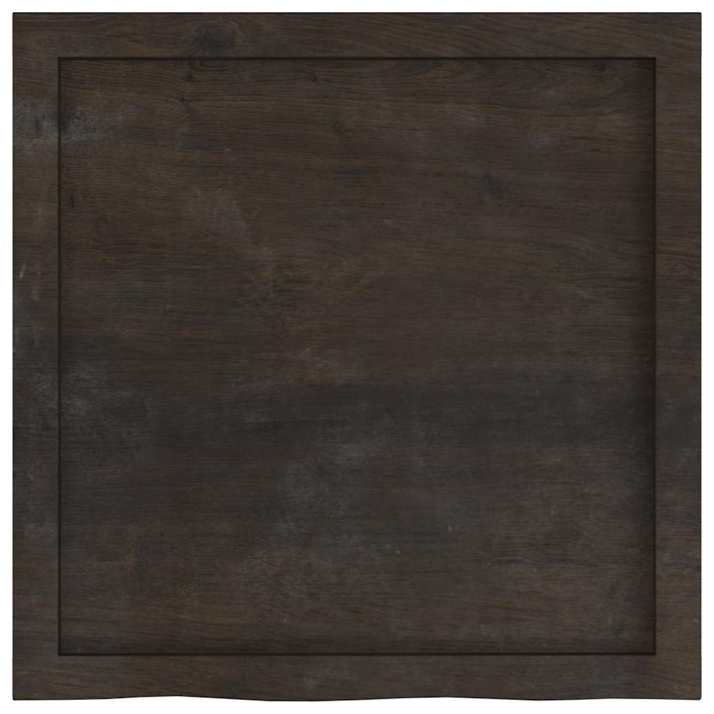 vidaXL Wandregal Dunkelbraun 60x60x(2-6) cm Massivholz Eiche Behandelt